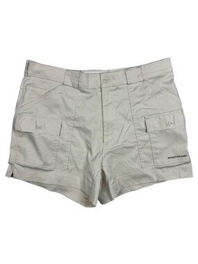 VTG Sportif Men's Polyester Blend Pocket Shorts Ivory • Size 36